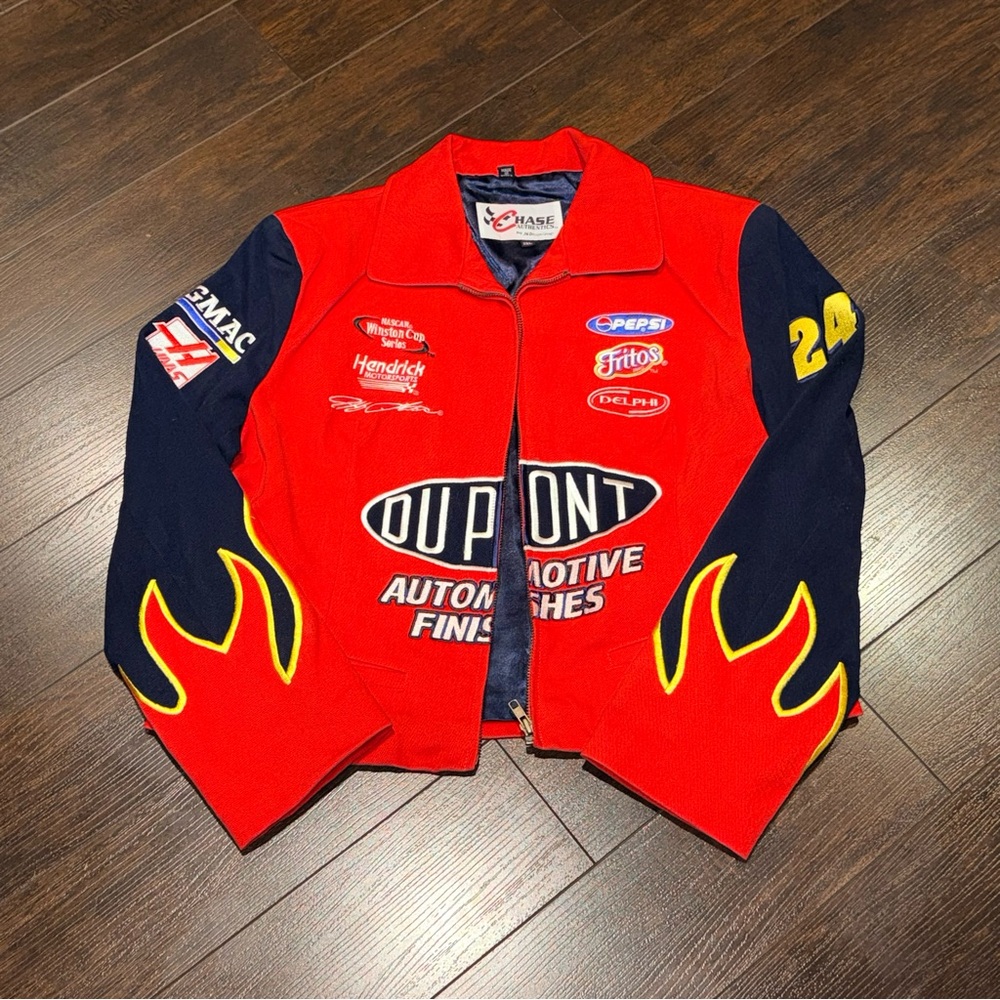Vintage Jeff Gordon NASCAR Racing Jacket Women’s Size 2XL Crop